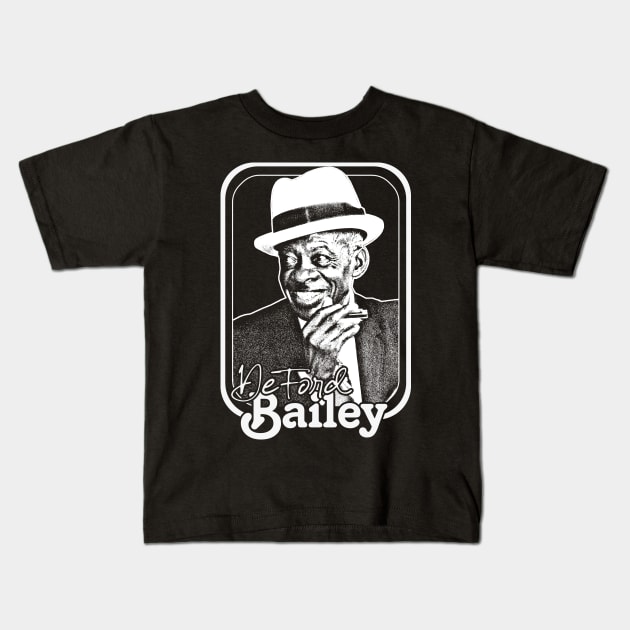 DeFord Bailey // Retro Style Country Artist Fan Design Kids T-Shirt by DankFutura